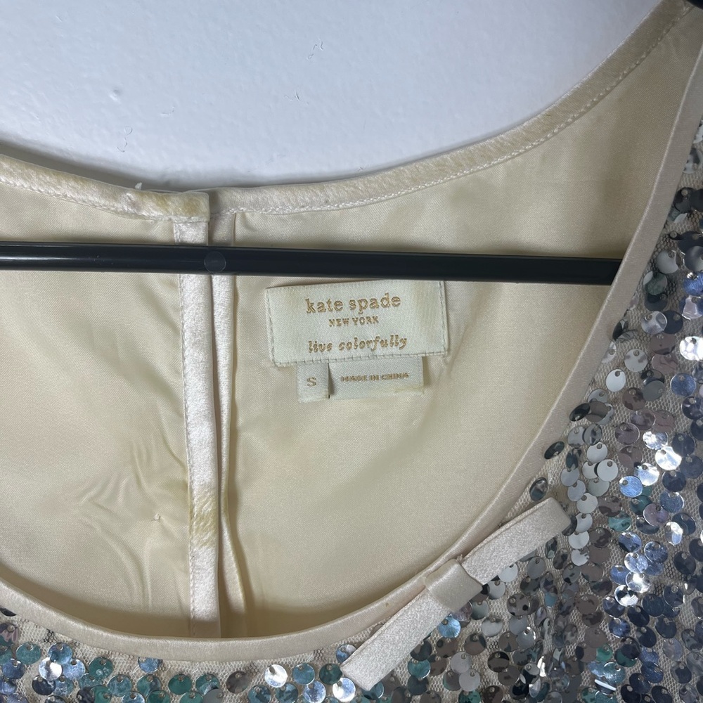 Kate Spade Small Embellished Sparkly Silk Top - Picture 3 of 4